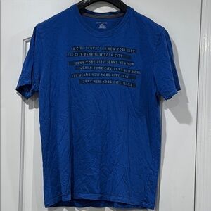 DKNY Men's Blue T-Shirt Size Large